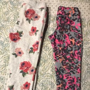 Pants bundle athletic girls 5 xs floral leopard